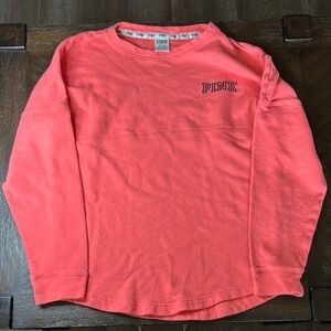 PINK Victoria's Secret - Pullover Long Sleeve Sweatshirt - Coral - Women's XS